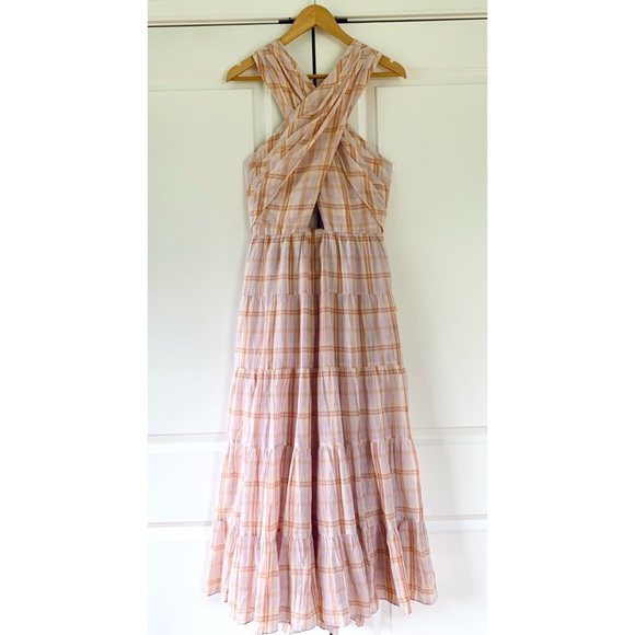 Ulla Johnson Noelle Dress Midi Sundress Fit & Flare Criss Cross Tie Waist Size 8 - Picture 2 of 8